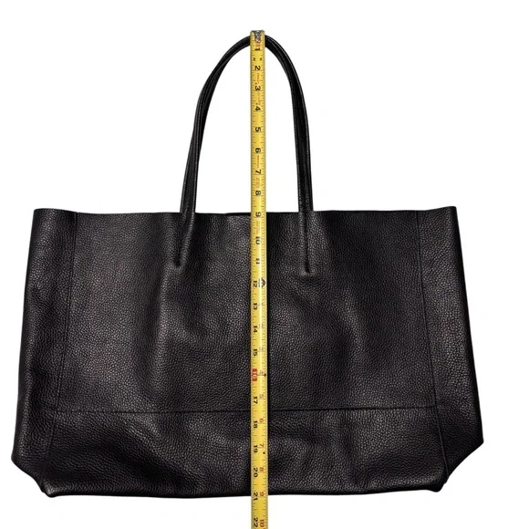 Adoratti Leather Carryall Tote Black Italian Leather NWOT Elegant Tote Bag - Picture 5 of 16